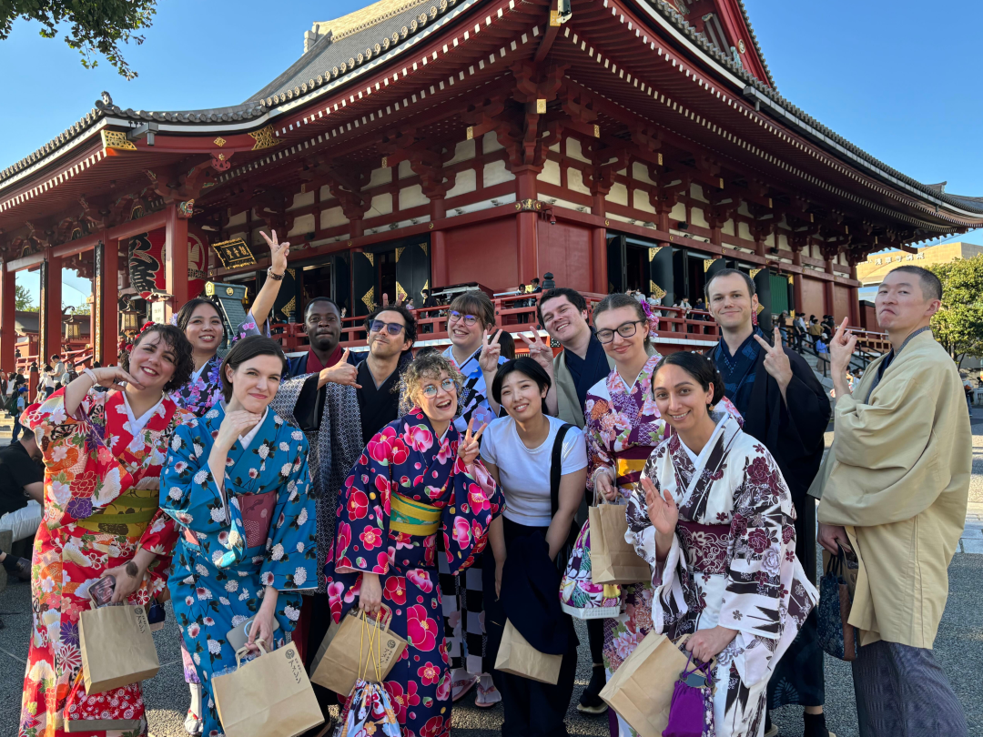 YSG teachers making traditional candy in Asakusa